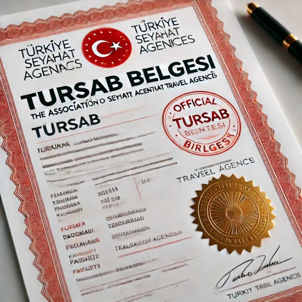 TURSAB A Sınıfı Seyahat İşletme Belgesi